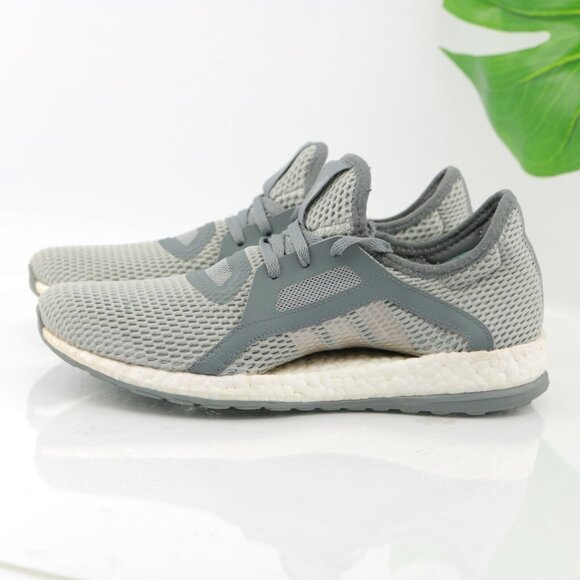 Adidas Womens Boost Running Shoe Size 8 All Terrain Sneaker Gray Stretch Knit - Picture 7 of 12